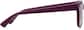 Side view of Square Glasses 124218 in Purple thumbnail