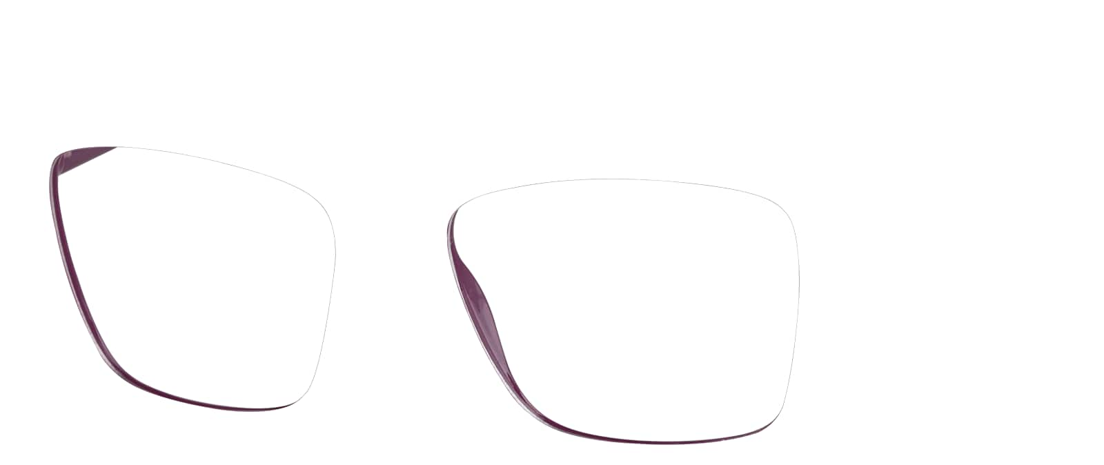 Angle view of Square Glasses 124218 in Purple