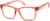 Angle view of Square Glasses 124219 in Coral thumbnail