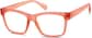 Angle view of Square Glasses 124219 in Coral thumbnail
