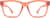 Front view of Square Glasses 124219 in Coral thumbnail