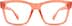 Square Glasses 124219 in Coral