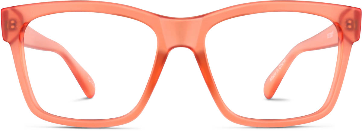 Coral Square Glasses