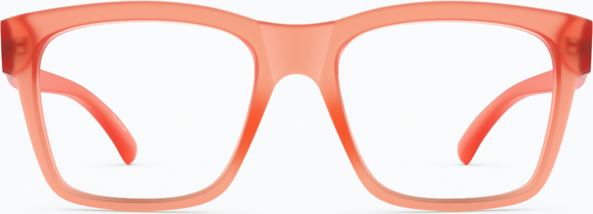 Front view of Square Glasses 124219 in Coral thumbnail