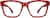 Front view of Square Glasses 124228 in Red thumbnail