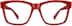 Square Glasses 124228 in Red