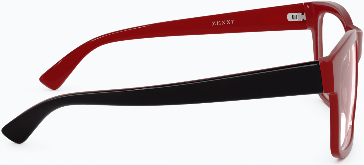 Side view of Square Glasses 124228 in Red thumbnail