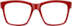 Square Glasses 124228 in Red