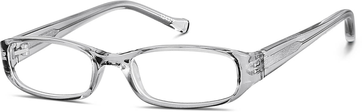 Zenni Girls Rectangle Prescription Glasses Gray Plastic Full Rim Frame