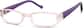 Angle view of Kids’ Rectangle Glasses 124317 in Purple thumbnail