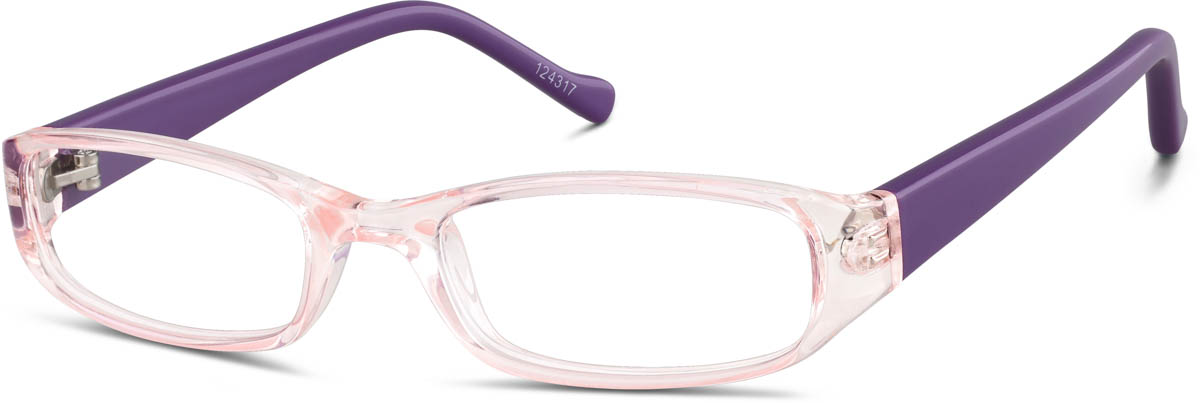 Zenni Girls Rectangle Prescription Glasses Purple Plastic Full Rim Frame