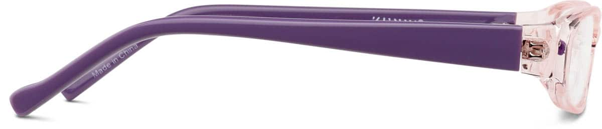 Side view of Kids’ Rectangle Glasses 124317 in Purple