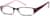 Angle view of Kids’ Rectangle Glasses 124318 in Burgundy thumbnail
