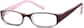 Angle view of Kids’ Rectangle Glasses 124318 in Burgundy thumbnail