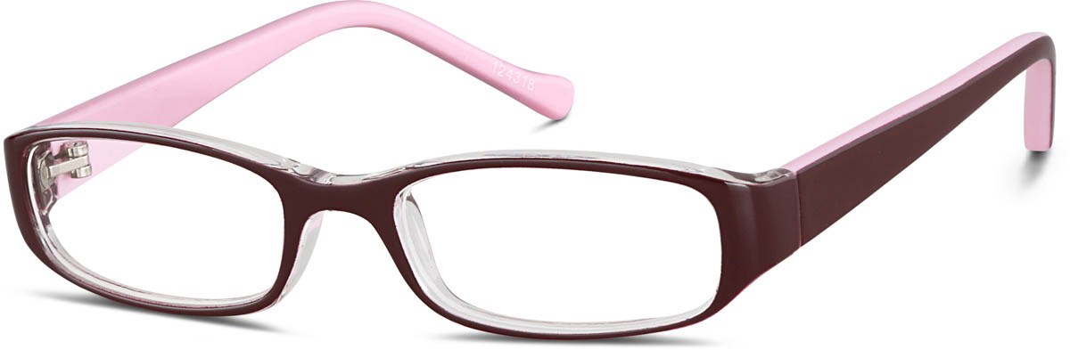 Zenni Girls Rectangle Prescription Glasses Red Plastic Full Rim Frame