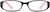 Front view of Kids’ Rectangle Glasses 124318 in Burgundy thumbnail