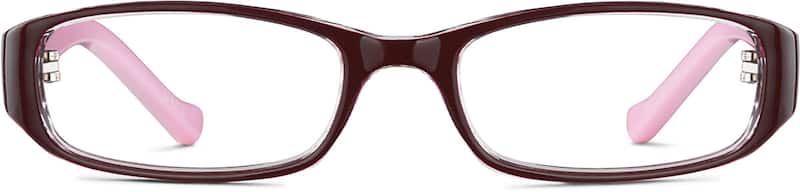 Burgundy Kids’ Rectangle Glasses