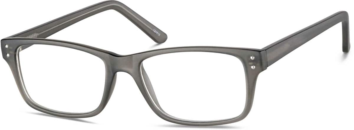 Angle view of Rectangle Glasses 124512 in Storm