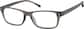 Angle view of Rectangle Glasses 124512 in Storm thumbnail
