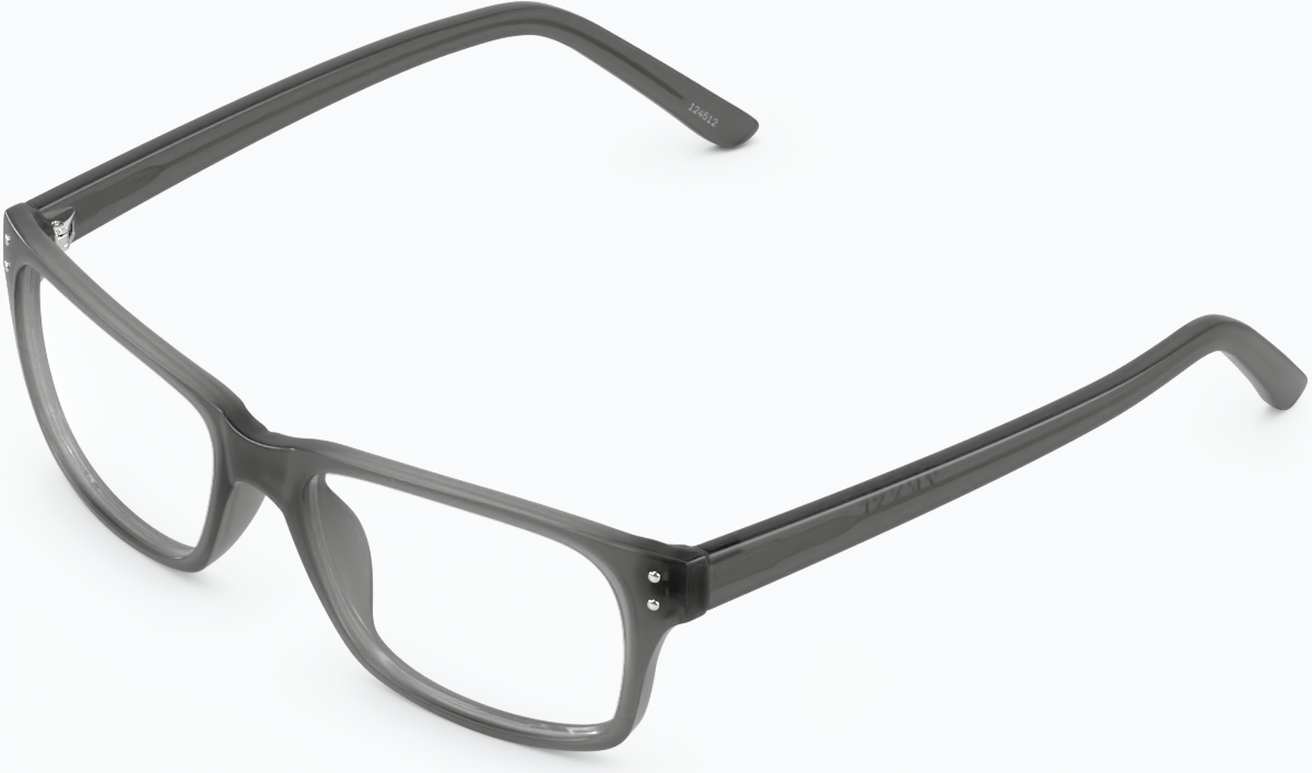 Angle view of Rectangle Glasses 124512 in Storm thumbnail
