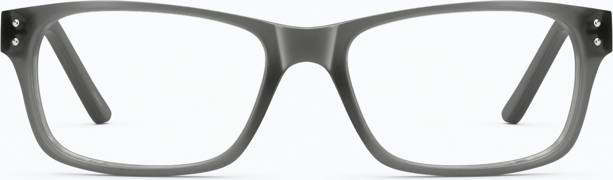 Front view of Rectangle Glasses 124512 in Storm thumbnail