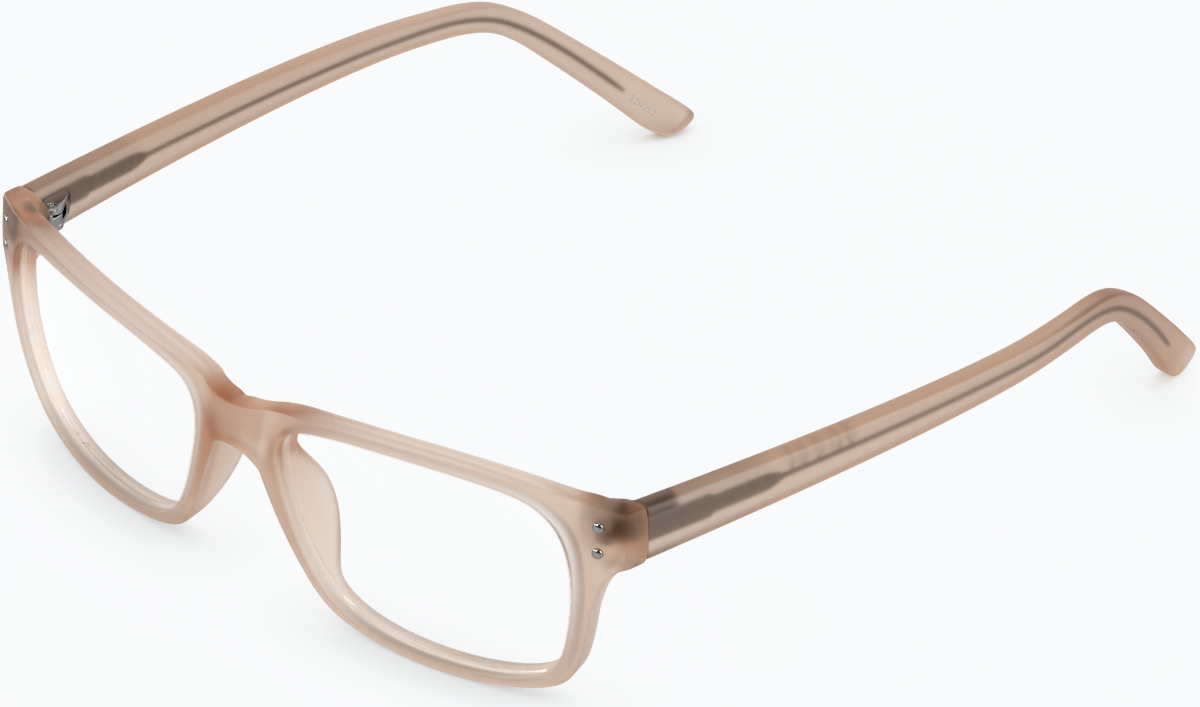Angle view of Rectangle Glasses 124515 in Coral thumbnail
