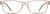 Front view of Rectangle Glasses 124515 in Coral thumbnail