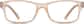 Front view of Rectangle Glasses 124515 in Coral thumbnail