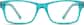 Front view of Rectangle Glasses 124516 in Azure thumbnail