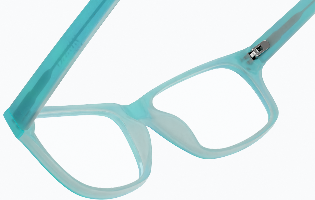 See-through view of Rectangle Glasses 124516 in Azure thumbnail
