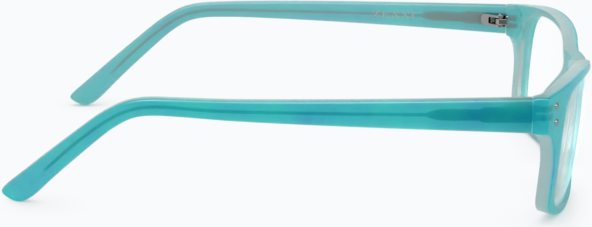 Side view of Rectangle Glasses 124516 in Azure thumbnail