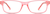 Front view of Rectangle Glasses 124519 in Flamingo thumbnail