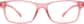 Front view of Rectangle Glasses 124519 in Flamingo thumbnail