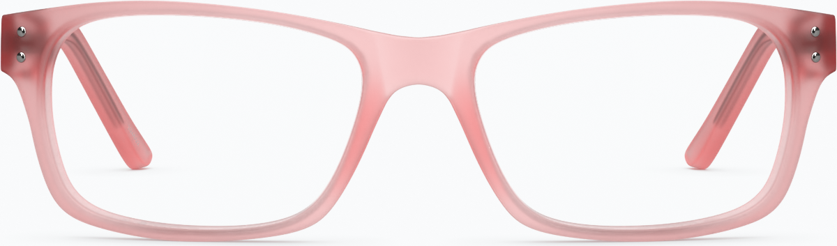Front view of Rectangle Glasses 124519 in Flamingo thumbnail