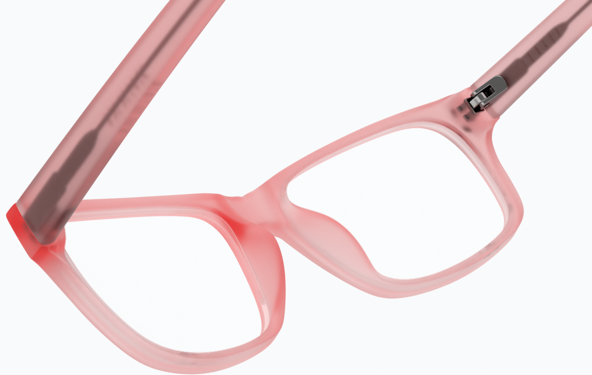 See-through view of Rectangle Glasses 124519 in Flamingo thumbnail
