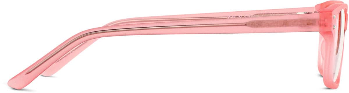 Side view of Rectangle Glasses 124519 in Flamingo