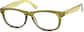 Angle view of Square Glasses 124724 in Olive thumbnail