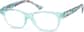 Angle view of Kids' Rectangle Glasses 124816 in Blue thumbnail