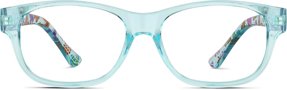 Blue Kids' Rectangle Glasses