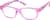 Angle view of Kids' Rectangle Glasses 124819 in Pink thumbnail