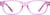 Front view of Kids' Rectangle Glasses 124819 in Pink thumbnail