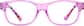Front view of Kids' Rectangle Glasses 124819 in Pink thumbnail
