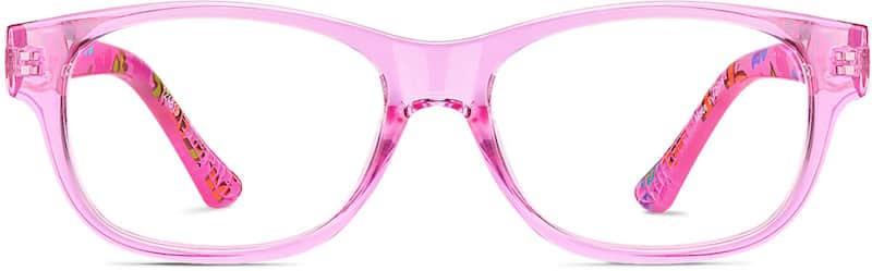 Pink Kids' Rectangle Glasses