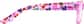 Side view of Kids' Rectangle Glasses 124819 in Pink thumbnail