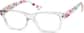 Angle view of Kids' Rectangle Glasses 124823 in Clear thumbnail