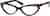 Angle view of Cat-Eye Glasses 12483921 in Black thumbnail