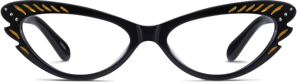 Front view of Cat-Eye Glasses 12483921 in Black