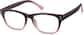 Angle view of Square Glasses 124918 in Maroon thumbnail