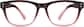 Front view of Square Glasses 124918 in Maroon thumbnail