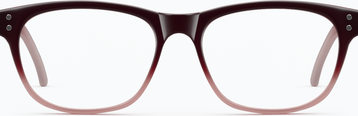 Front view of Square Glasses 124918 in Maroon thumbnail